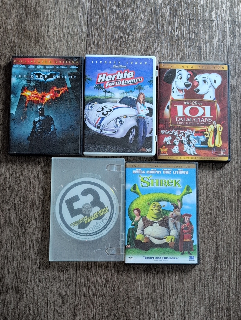 Various Movie DVDs Collection - Black, White & Green Cases